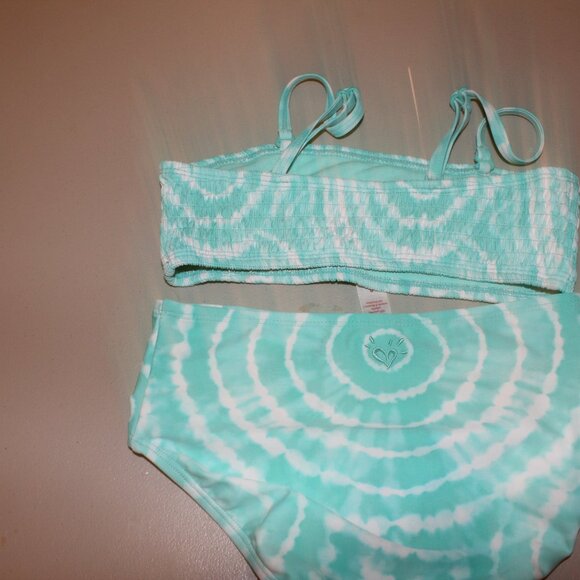 Blue & White 2 Pcs Justice Bikini Swimsuit Size 8 - Picture 7 of 13